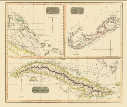 Picture of BAHAMAS BERMUDA CUBA ISLANDS - THOMSON 1829