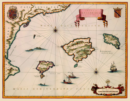 Picture of BALEARIC ISLANDS SPAIN - BLAEU 1635