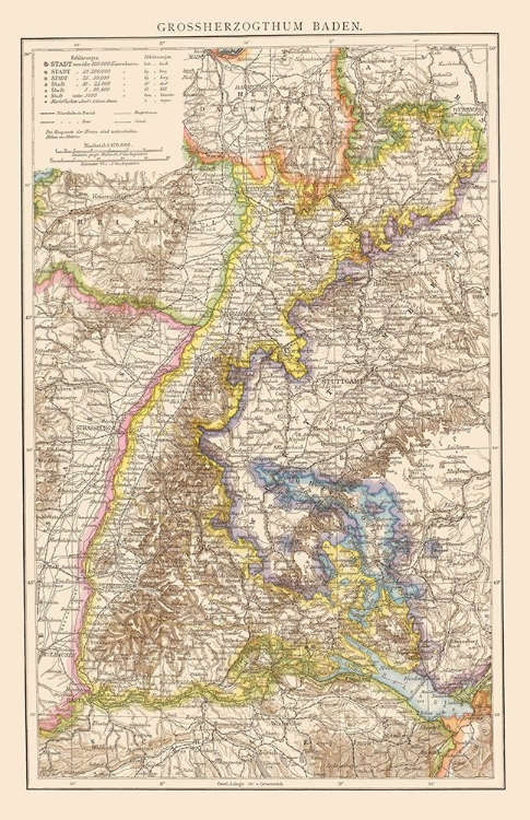 Picture of GRAND DUCHY OF BADEN GERMANY - ANDREE 1895