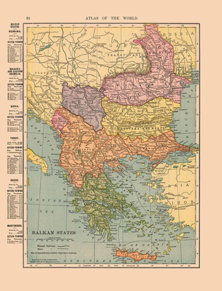 Picture of BALKAN STATES EUROPE - HAMMOND 1910