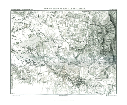 Picture of BATTLE OF BAUTZEN FIELD PLAN - THIERS 1866