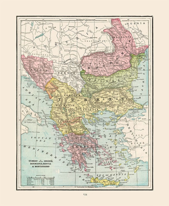 Picture of TURKEY GREECE ROMANIA SERBIA - CRAM 1892