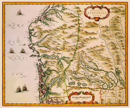 Picture of BERGEN NORWAY SCANDINAVIA - BLAEU 1662