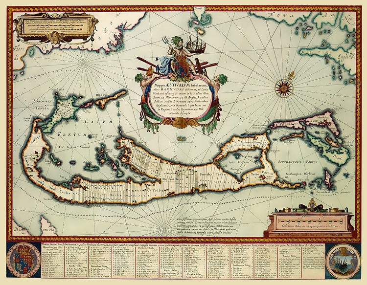 Picture of LANDOWNER BERMUDA - BLAEU 1630