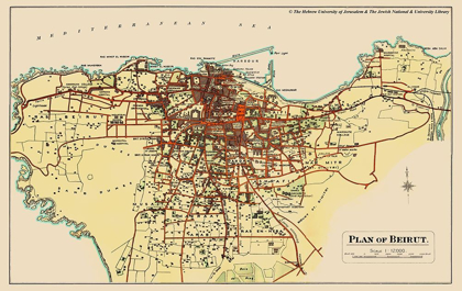 Picture of MIDDLE EAST BEIRUT LEBANON - PALMER 1851