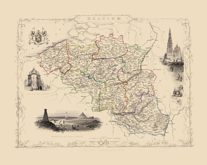 Picture of BENELUX BELGIUM - TALLIS 1851