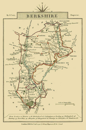 Picture of BERKSHIRE COUNTY ENGLAND - CARY 1792