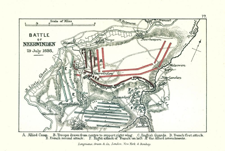 Picture of BATTLE OF NEERWINDEN 1693 BELGIUM - GARDINER 1902