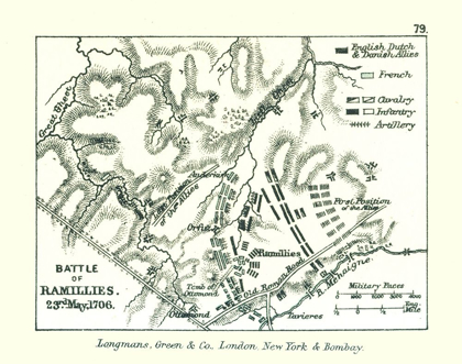 Picture of BATTLE OF RAMILLIES 1706 BELGIUM - GARDINER 1902