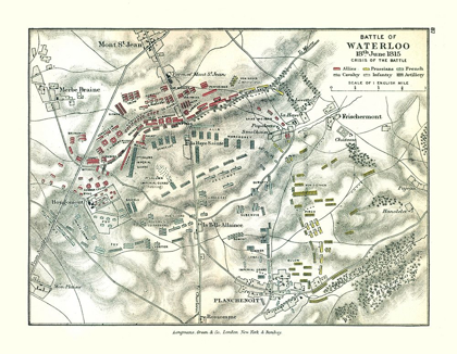 Picture of BATTLE OF WATERLOO 1815 BELGIUM - GARDINER 1902