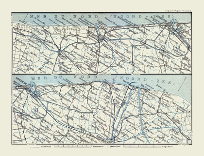 Picture of NORTH SEA BELGIUM EUROPE - BAEDEKER 1910