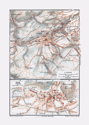 Picture of SPA BELGIUM EUROPE - BAEDEKER 1910