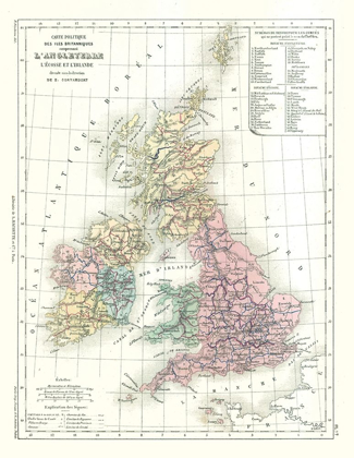 Picture of POLITICAL OF BRITISH ISLES - CORTAMBERT 1880