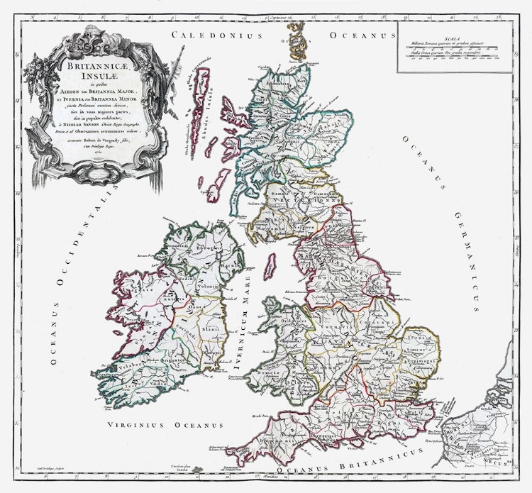 Picture of BRITISH ISLES - VAUGONDY 1757