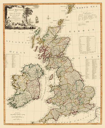 Picture of IRELAND ENGLAND SCOTLAND WALES  - LAURIE 1794