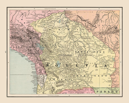Picture of SOUTH AMERICA BOLIVIA - CRAM 1892