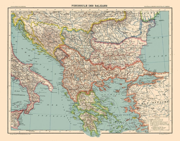 Picture of EUROPE BALKAN PENINSULA - SCHRADER 1908