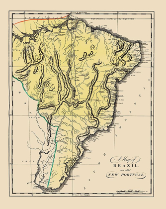 Picture of SOUTH AMERICA BRAZIL URUGUAY - CAREY 1818