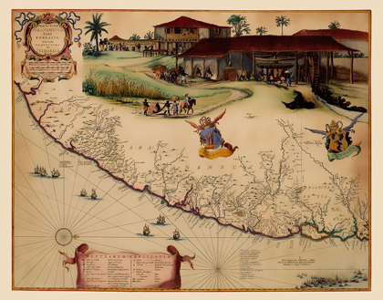 Picture of SOUTH AMERICA BRAZIL COAST - BLAEU 1662