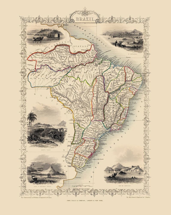 Picture of SOUTH AMERICA BRAZIL - TALLIS 1851