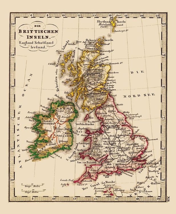 Picture of BRITISH ISLES GREAT BRITAIN - STIELER 1852