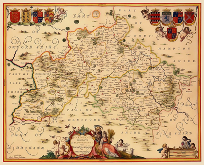 Picture of BUCKINGHAMSHIRE COUNTY ENGLAND - JANSSON 1646