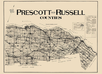 Picture of PRESCOTT RUSSELL COUNTIES CANADA - LLOYD 1923