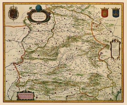 Picture of CASTILE SPAIN IBERIAN PENINSULA - BLAEU 1635