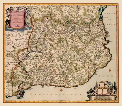 Picture of IBERIAN PENINSULA CATALONIA SPAIN - DE WIT 1688