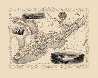 Picture of WEST CANADA - TALLIS 1851