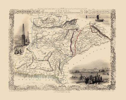 Picture of ASIA AFGHANISTAN IRAN PAKISTAN - TALLIS 1851