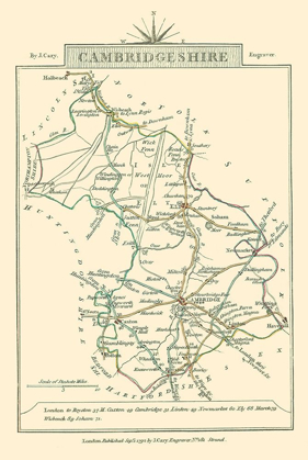 Picture of CAMBRIDGESHIRE COUNTY ENGLAND - CARY 1792