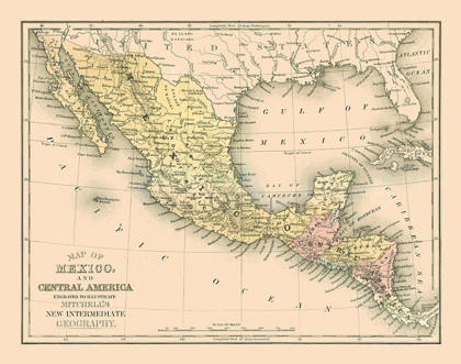 Picture of CENTRAL AMERICA MEXICO - MITCHELL 1869