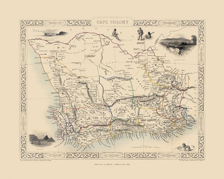 Picture of CAPE COLONY SOUTH AFRICA - TALLIS 1851
