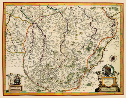 Picture of CHAMPAGNE REGION FRANCE - BLAEU 1635