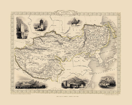 Picture of ASIA CHINA TIBET MONGOLIA - TALLIS 1851