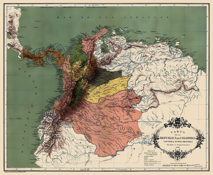 Picture of SOUTH AMERICA REPUBLIC OF COLOMBIA - LAHURE 1886