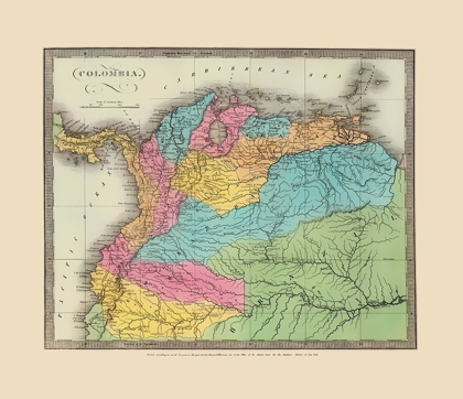 Picture of SOUTH AMERICA COLOMBIA - STONE 1835