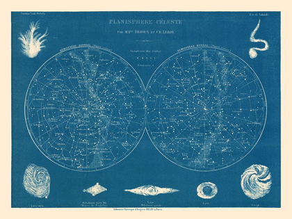 Picture of CELESTIAL PLANISPHERE - DRIOUX 1882