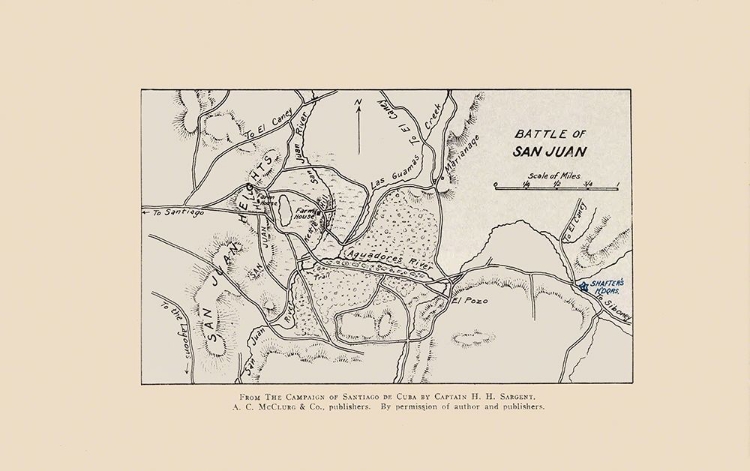 Picture of SAN JUAN BATTLE MAP 2 OF 2 1907