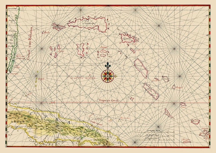 Picture of CUBA BAHAMAS - VINCKEBOONS 1650