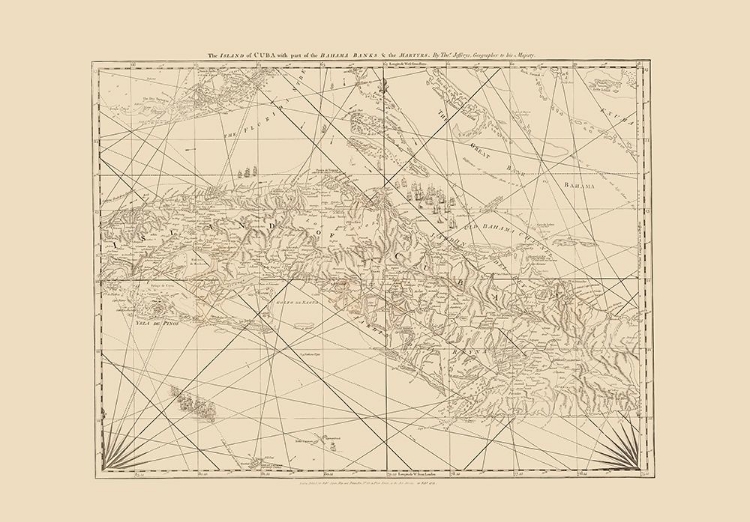 Picture of SURROUNDING NAUTICAL CHART CARIBBEAN CUBA