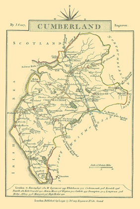 Picture of CUMBERLAND COUNTY ENGLAND - CARY 1792