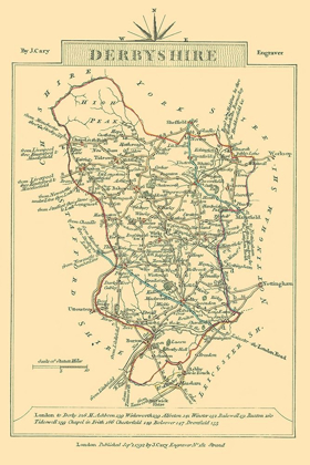 Picture of DERBYSHIRE COUNTY ENGLAND - CARY 1792