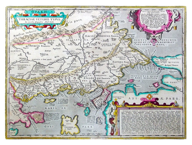 Picture of THRACE GREECE EASTERN EUROPE - ORTELIUS 1570