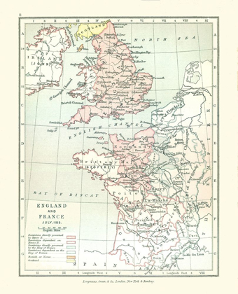 Picture of EUROPE ENGLAND FRANCE 1185 - GARDINER 1902