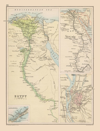 Picture of AFRICA EGYPT - BARTHOLOMEW 1892