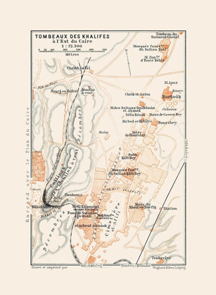 Picture of AFRICA TOMBS OF THE KALIFS EGYPT - BAEDEKER 1913