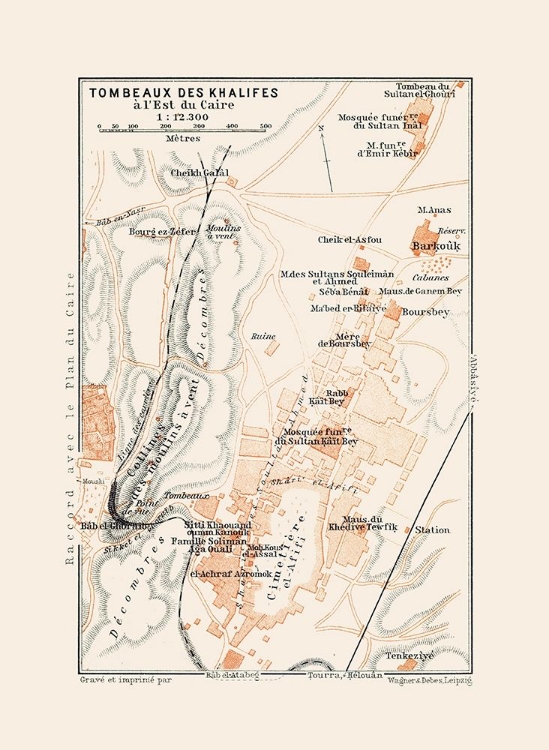 Picture of AFRICA TOMBS OF THE KALIFS EGYPT - BAEDEKER 1913