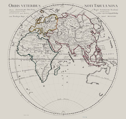 Picture of EASTERN HEMISPHERE -DE LISLE 1731